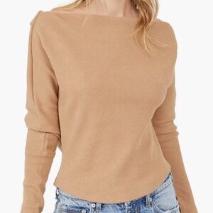 We The Free Beige Knit Top